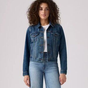 Levi's Original Trucker Jacket (M) in Distressed Medium Wash